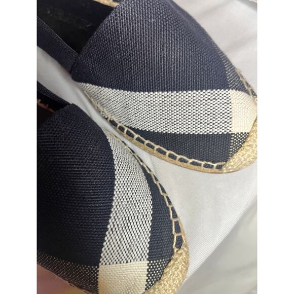 Burberry Navy Check Espadrilles Size 8.5/ 39 - Picture 4 of 9